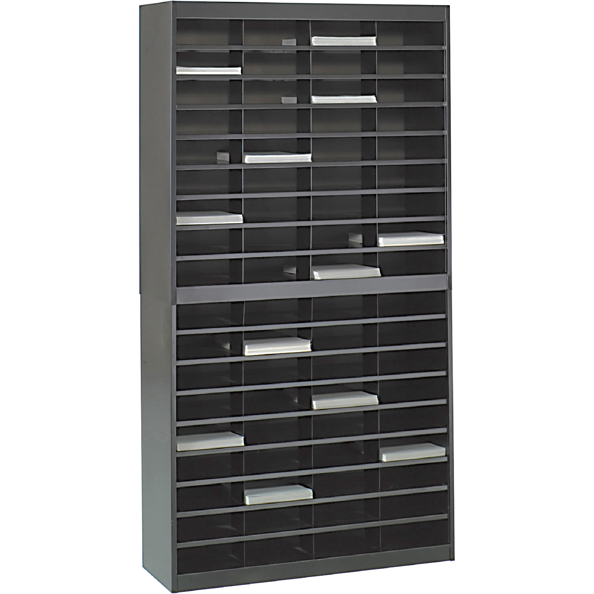 Safco E-Z Stor Literature Organizer, Tropic Sand, 12 3/4in.L x 37 1/2in.W x 71in.H, Model# 9241BLR
